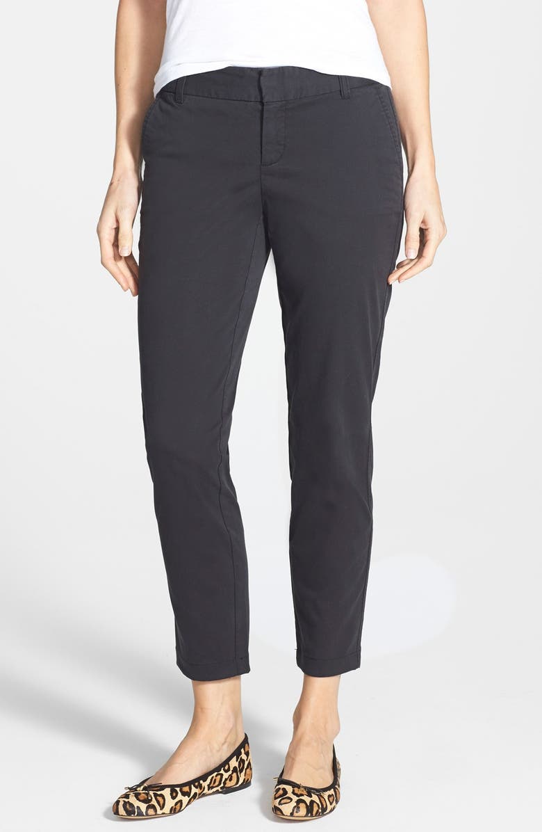 Caslon<sup>®</sup> Chino Crop Pants, Main, color, 