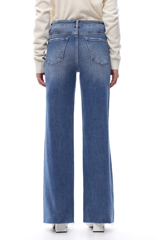 Bayeas Raw Hem High Waist Wide Leg Jeans In Blue