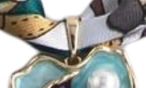 Macrae & Co . Eden Scarf Pendant Necklace In Multi