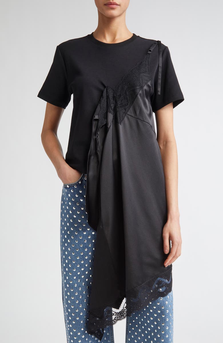 MONSE Deconstructed Lingerie T-Shirt, Main, color,