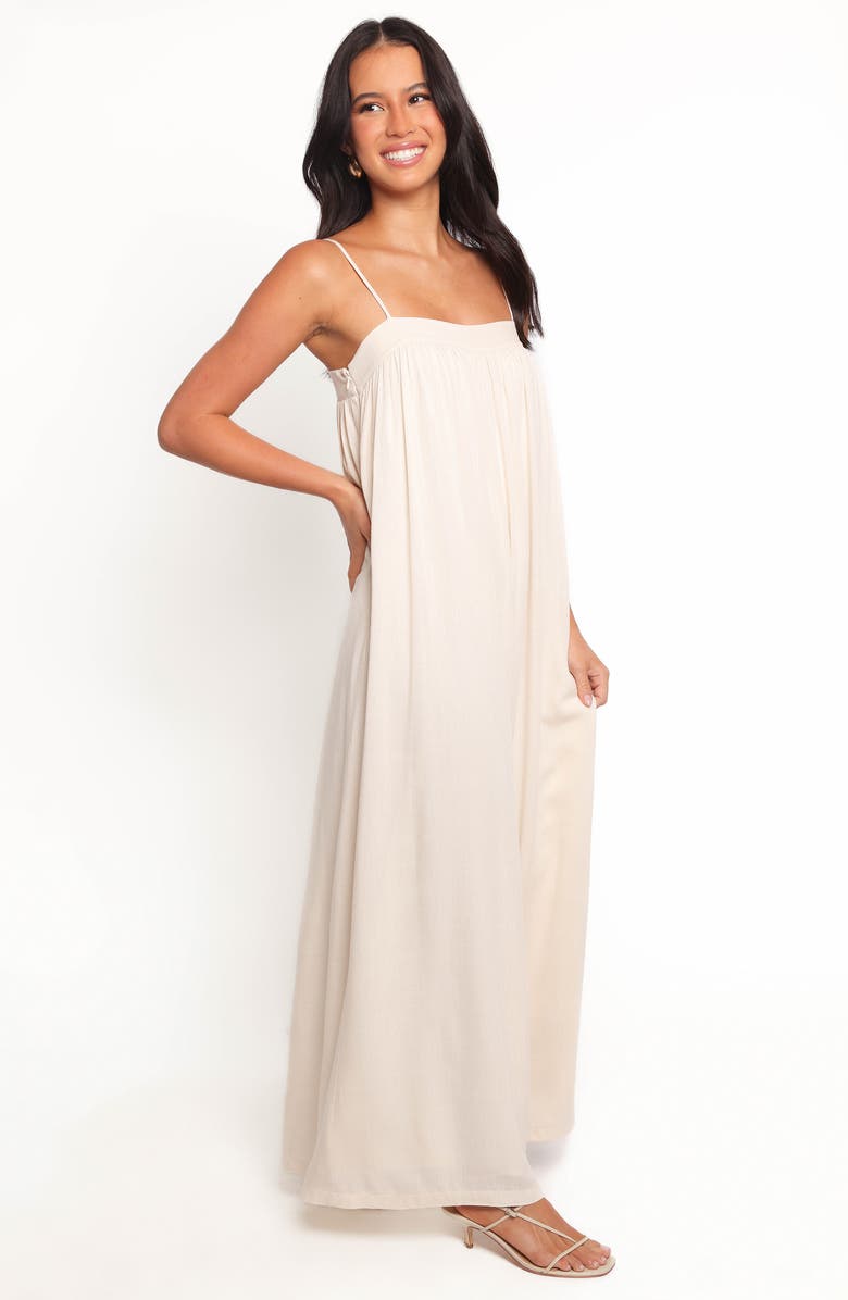 Petal & Pup Abegail Flowy Wide Leg Jumpsuit, Alternate, color, Cream