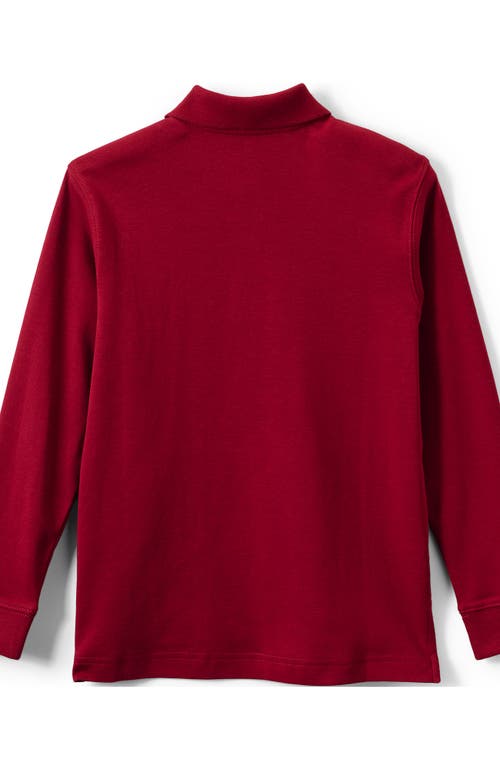 LANDS' END LANDS' END SCHOOL UNIFORM KIDS LONG SLEEVE INTERLOCK POLO SHIRT 