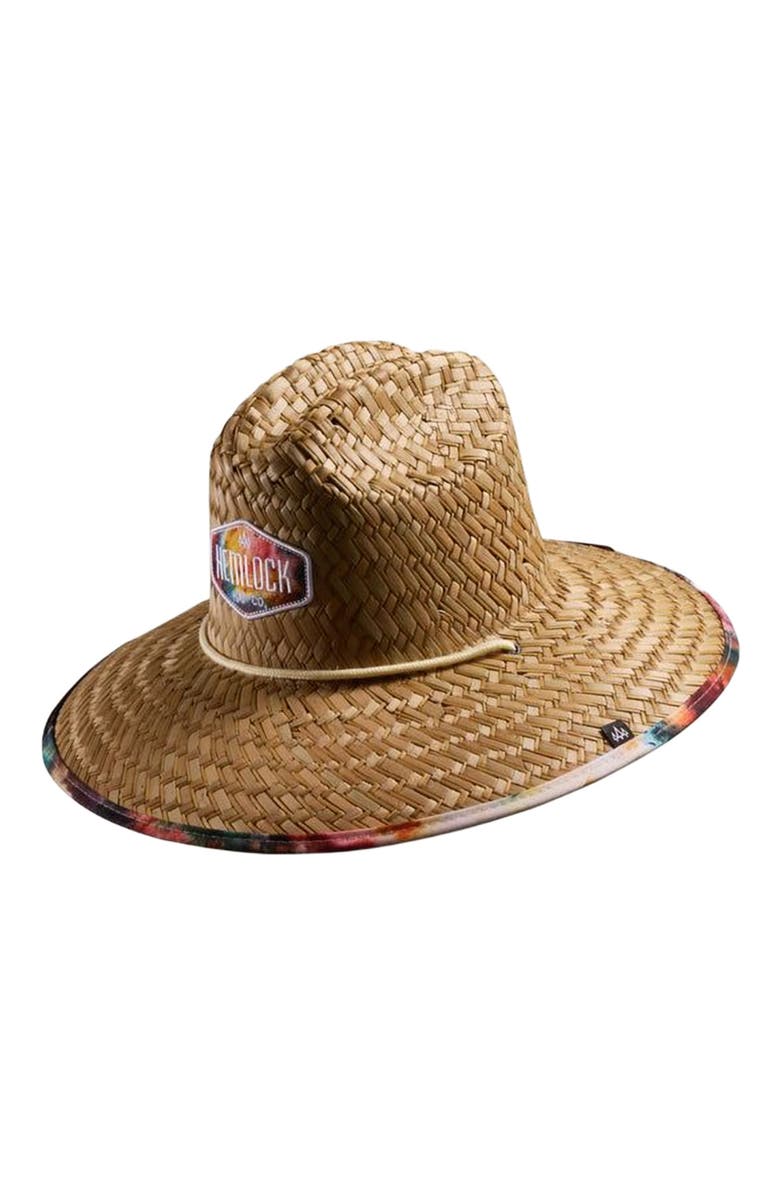 Hemlock Bowie Straw Lifeguard Hat, Main, color, Tie Dye