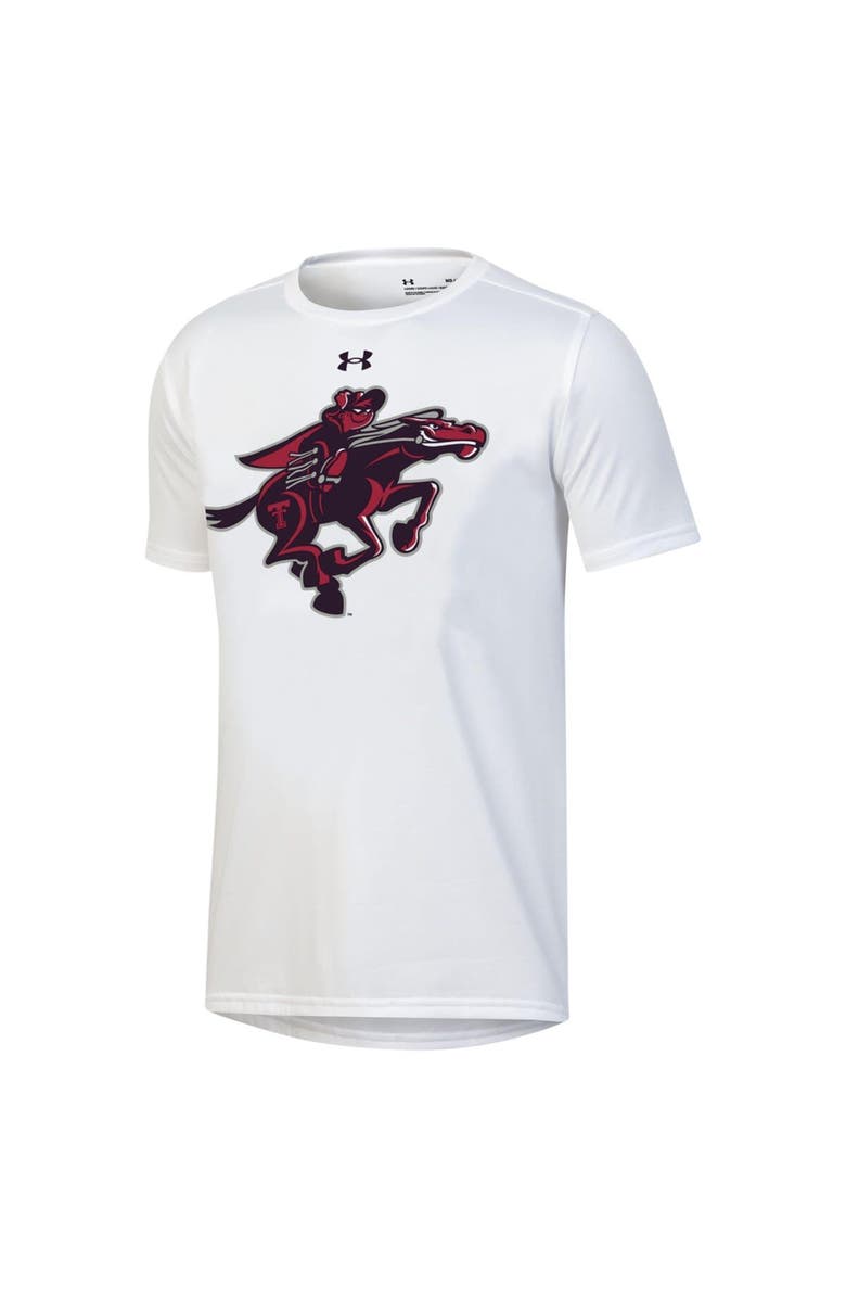 Under Armour Youth Under Armour White Texas Tech Red Raiders Gameday Oversized Logo Performance T-Shirt, Alternate, color, 