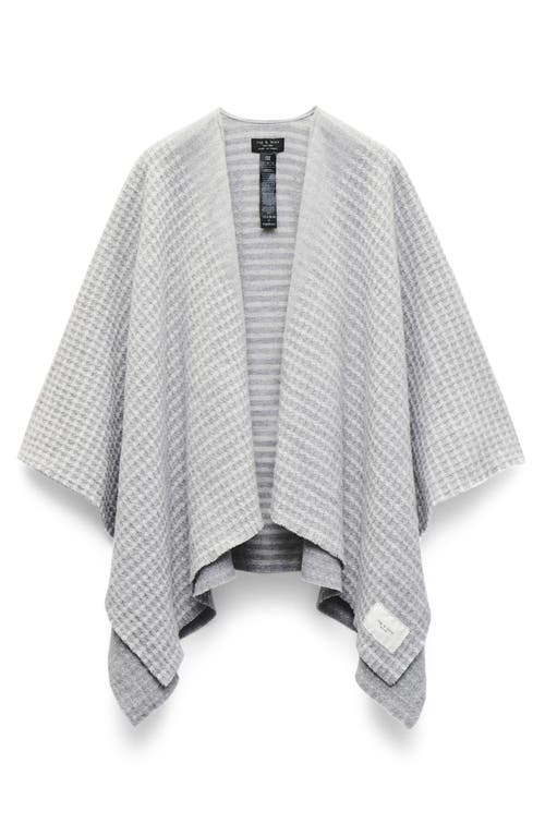 Rag & Bone Joni Recycled Wool Blend Waffle Poncho In Gold