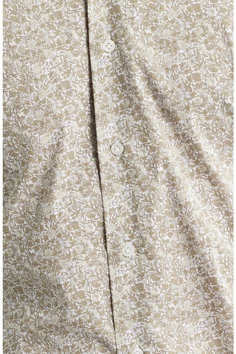 Lincoln Floral Stretch Cotton Button-Up Shirt, Alternate, color, SAGE