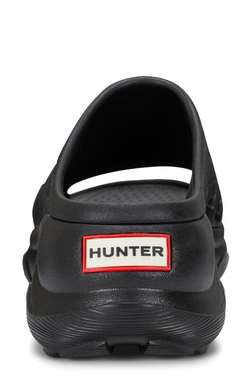 Hunter Haddie Platform Slide Sandal In Black 001