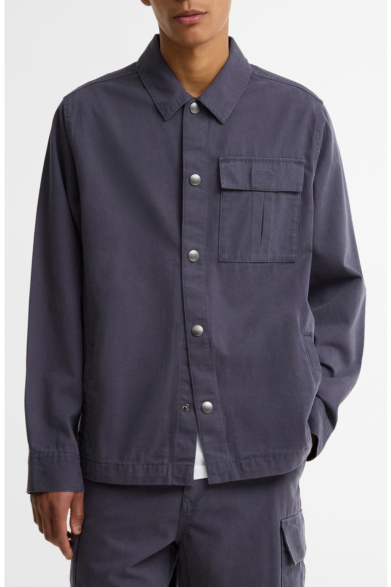 Wetheral Cotton Canvas Overshirt, Main, color, WASHED NAVY