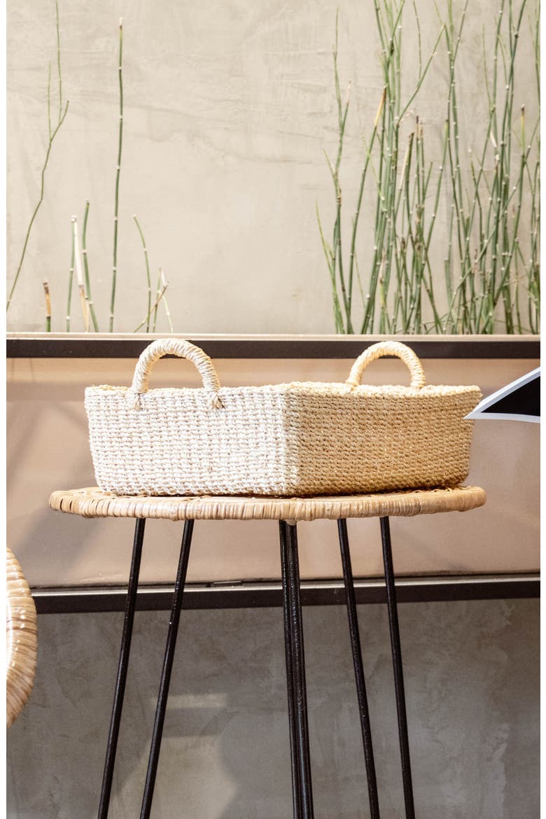 Rectangle Tray with Handles, Alternate, color, Natural