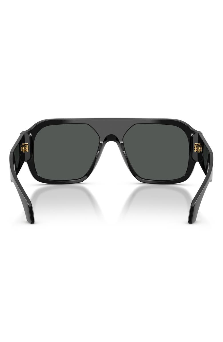 Versace 56mm Square Sunglasses, Alternate, color, Black / Dark Grey