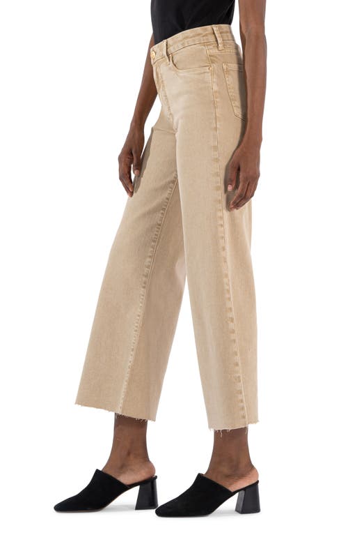 KUT FROM THE KLOTH KUT FROM THE KLOTH MEG FAB AB RAW HEM HIGH WAIST ANKLE WIDE LEG JEANS 