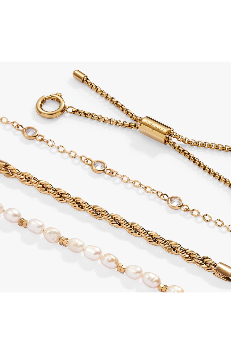 Alex and Ani Crystal Pearl Stranded Bracelet Set, Alternate, color, 