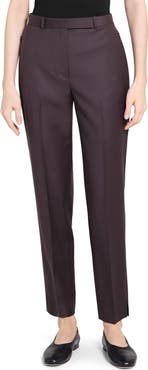 Theory Sleek Flannel High Waist Taper Pants
