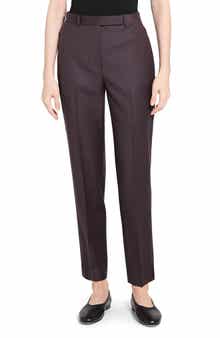 Theory Sleek Flannel High Waist Taper Pants