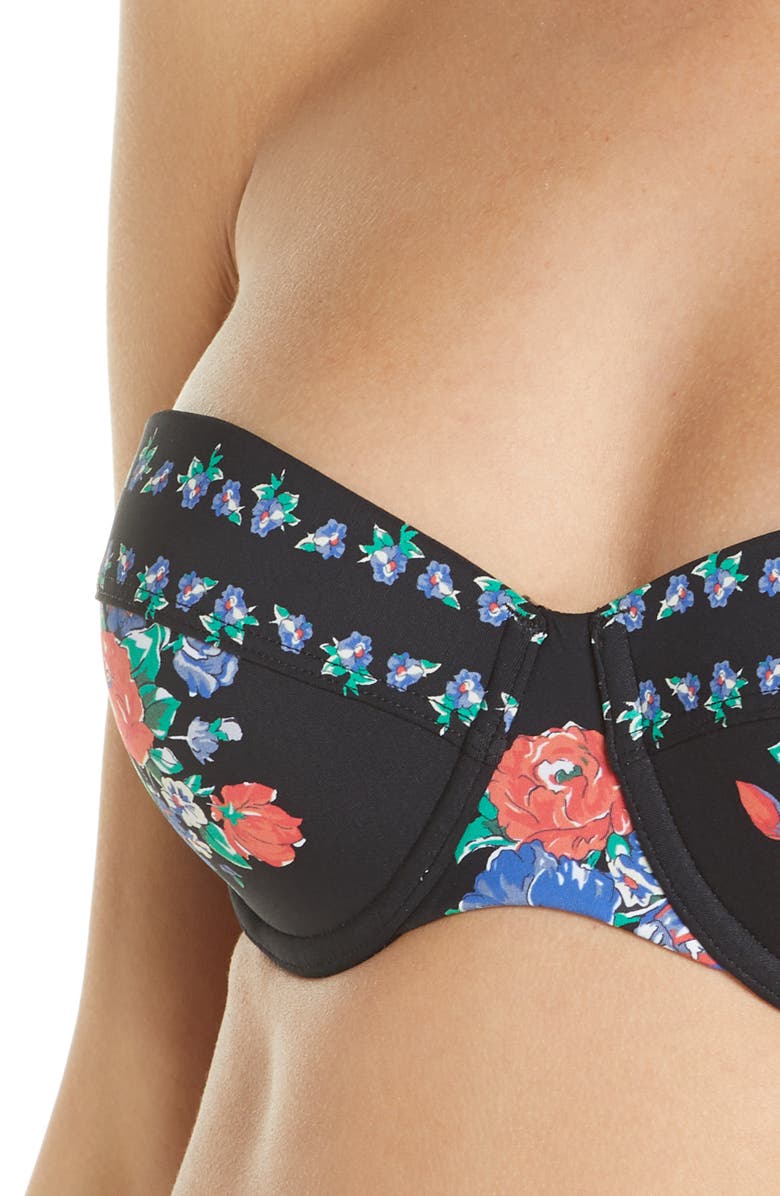 Tory Burch Underwire Bandeau Bikini Top, Alternate, color, 