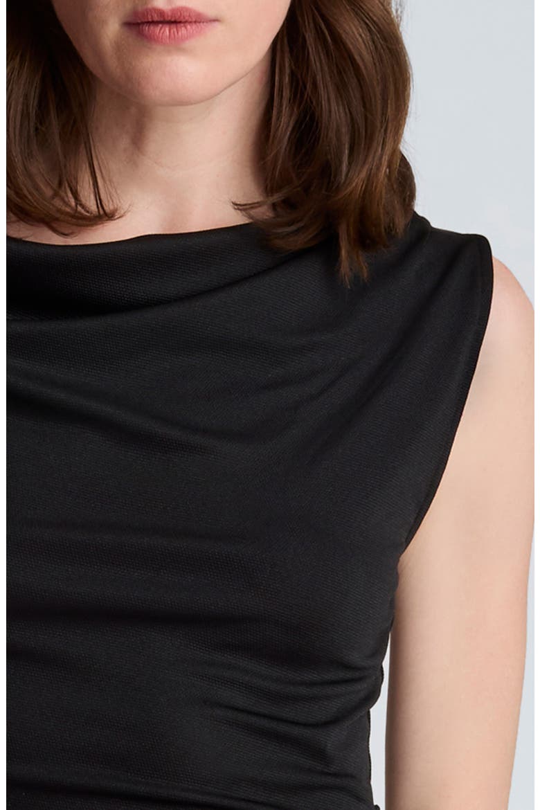 Ruched One-Shuolder Maxi Dress, Alternate, color, BLACK