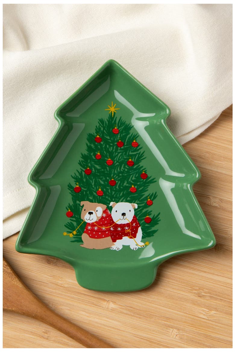 Holiday Hounds Christmas Tree Spoon Rest, Alternate, color, HOLIDAY HOUNDS