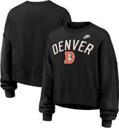 Nike Women's Nike Black Denver Broncos Oversized High Hip Legacy Arch Phoenix Fleece Sweatshirt