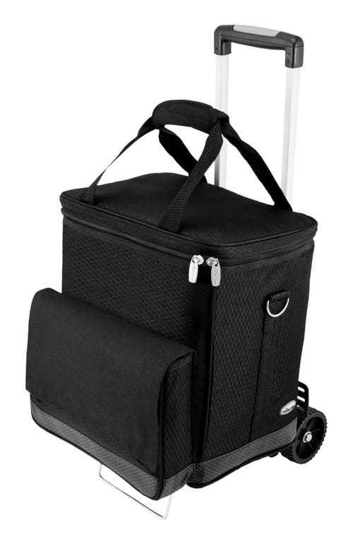 Legacy A Picnic Time Brand Legacy Cellar 6-bottle Wine Cooler With Trolley In Black