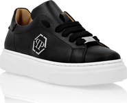 PHILIPP PLEIN Leather Lo-Top Sneakers The Plein Original Boy