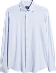 Emanuel Berg 4Flex Stretch Modern Fit Microprint Knit Dress Shirt