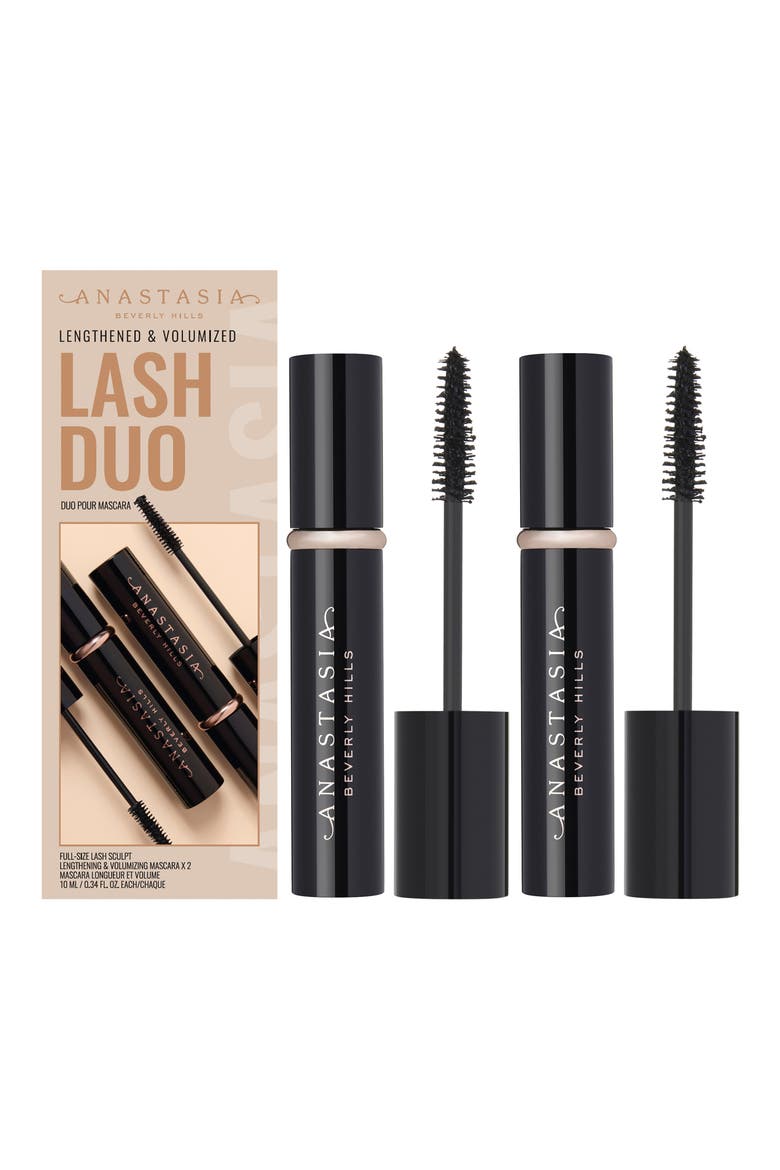Lash Sculpt Lengthening & Volumizing Mascara Duo $52 Value, Main, color, BLACK