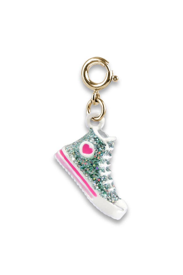 Kids' Glitter Sneaker Charm, Alternate, color, BLUE