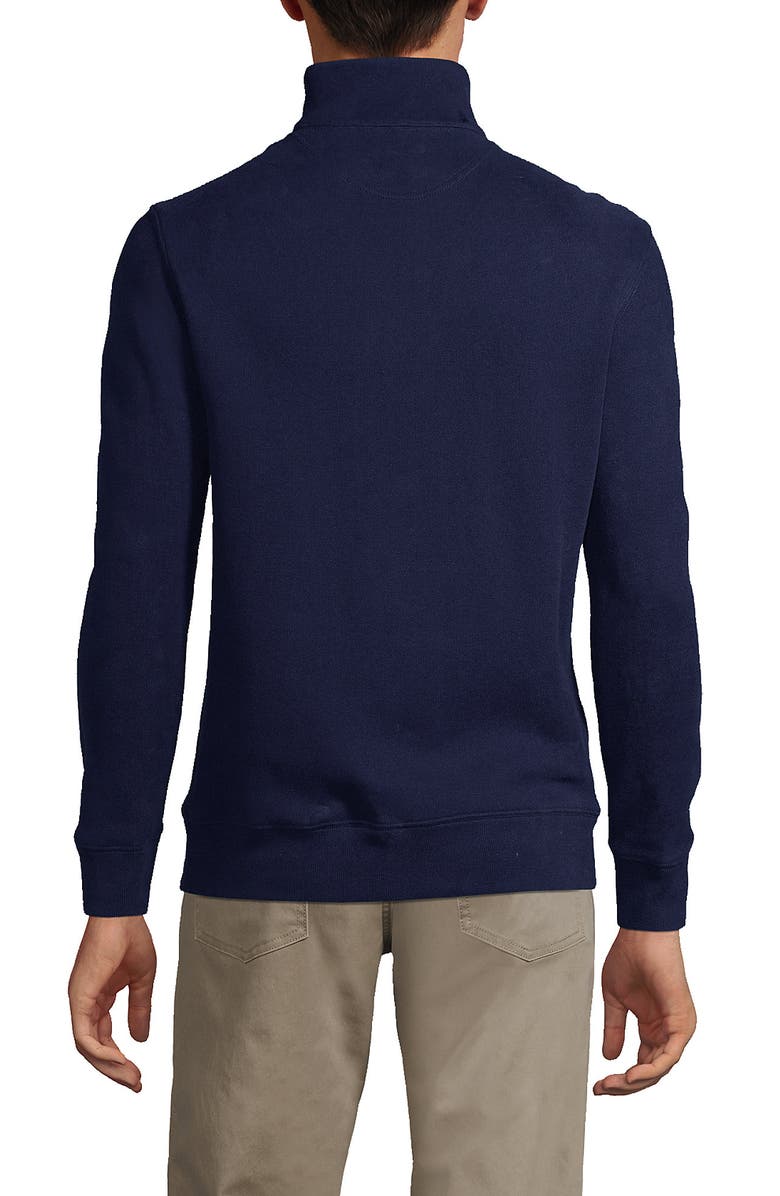 Lands
End Bedford Rib Quarter Zip Sweater, Alternate, color, Radiant Navy