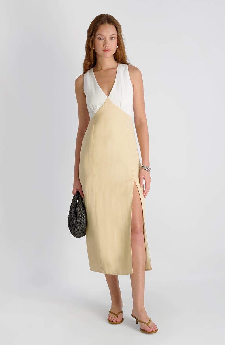 French Connection Cooper Sleeveless Maxi Dress, Alternate, color, Summer White-Tru Beige