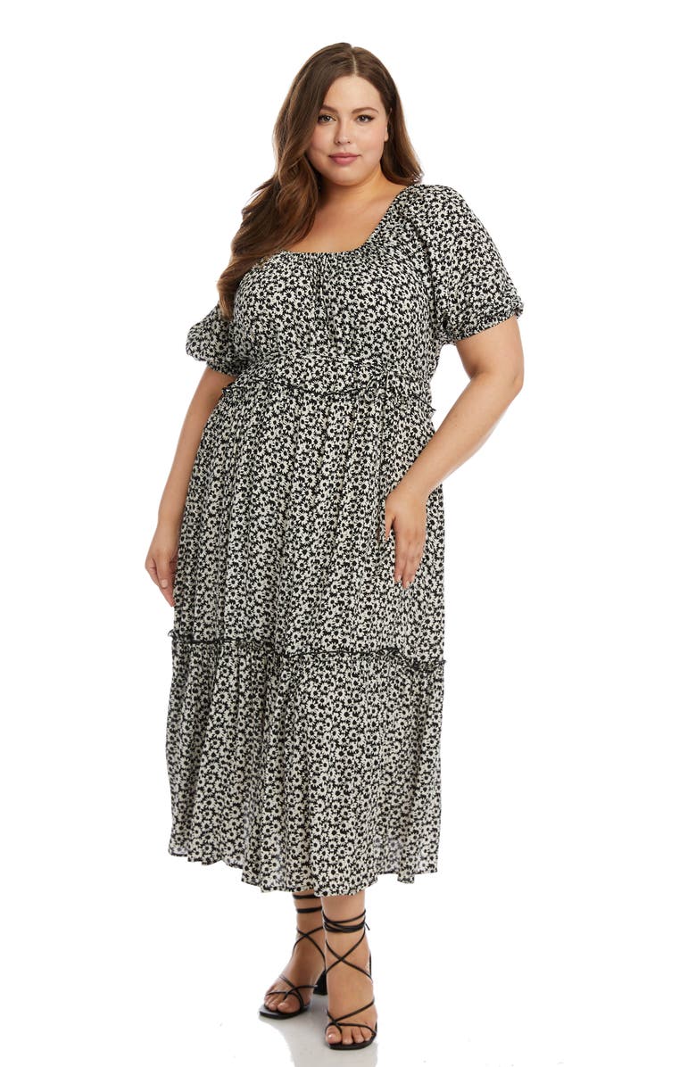 Karen Kane Puff Sleeve Maxi Dress, Alternate, color,