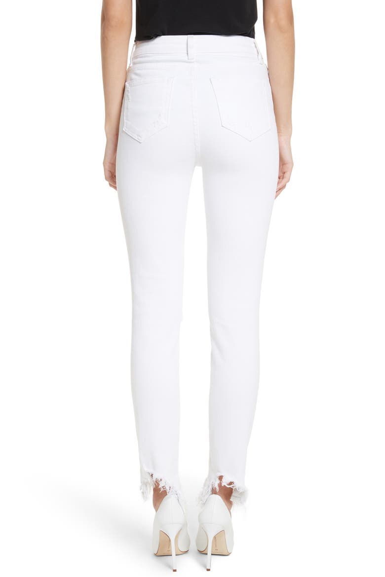 Highline Ripped Skinny Jeans, Alternate, color, BLANC DESTRUCT