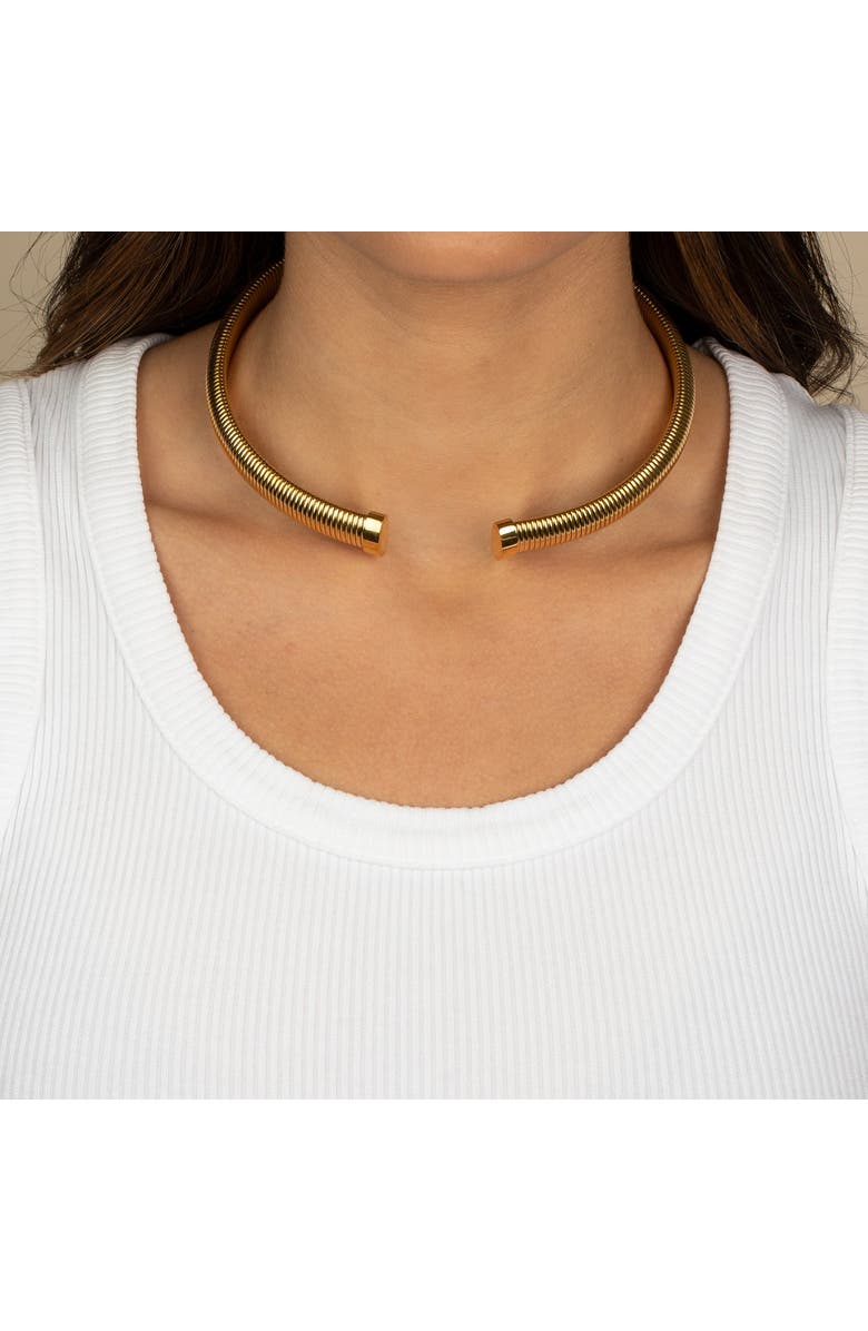 BY ADINA EDEN Solid Wide Snake Open Claw Choker Necklace, Alternate, color, 