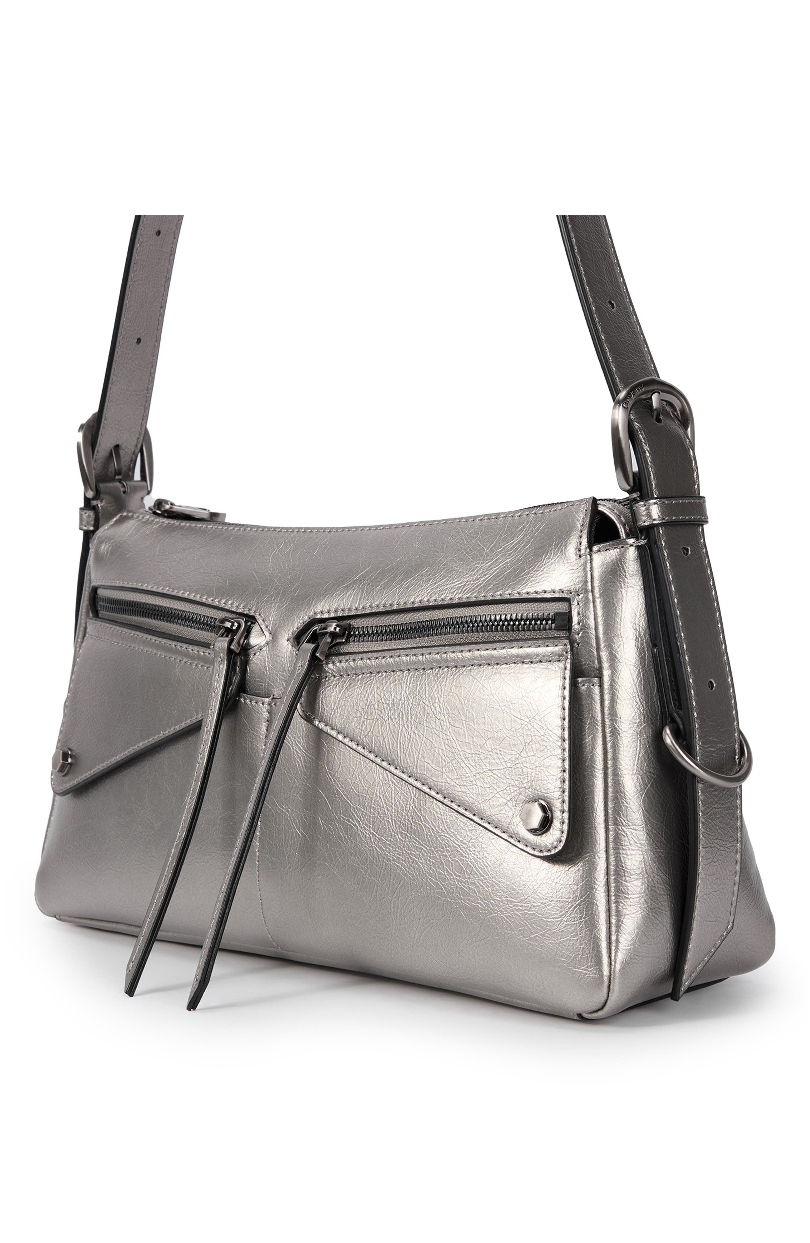 Oryany Moto Shoulder Bag, Alternate, color, Pewter