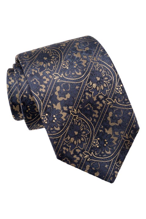 Caruso - Extra Long Silk Jacquard Tie for Men