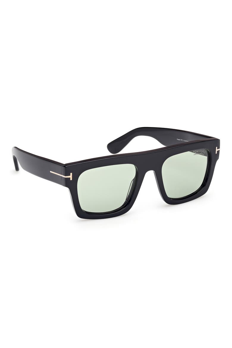 Fausto 53mm Square Sunglasses, Alternate, color, BLACK/ PHOTOCHROMIC GREEN