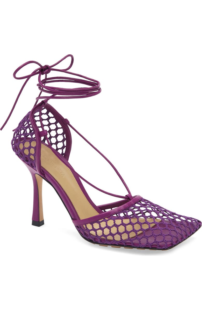Bottega Veneta Stretch Lace-Up Sandal, Main, color, Venom