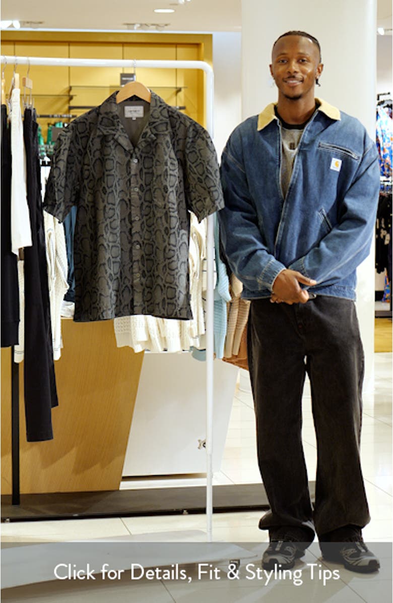 Snake Camo Cotton Twill Camp Shirt, sales video thumbnail
