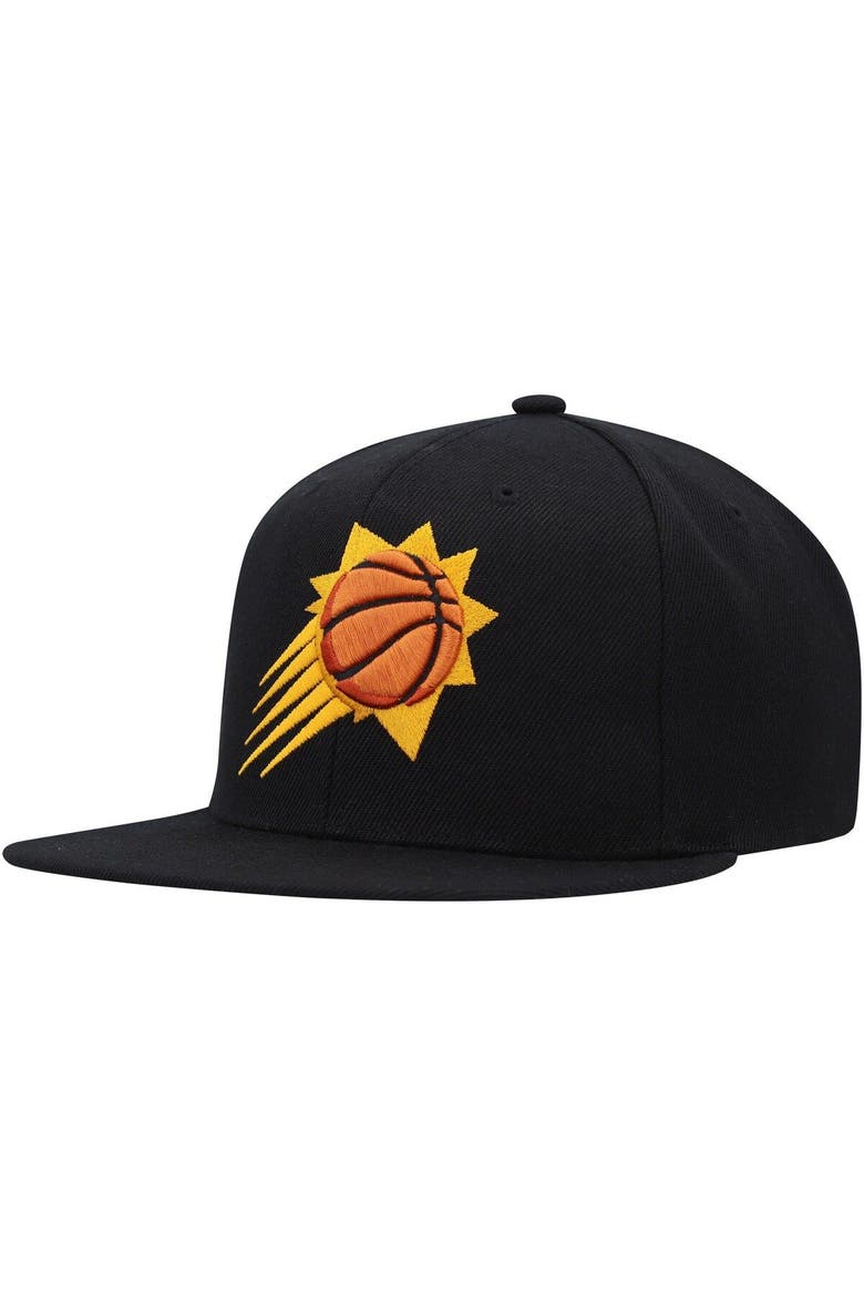 Men's Mitchell & Ness Black Phoenix Suns Side Core 2.0 Snapback Hat, Alternate, color, Black