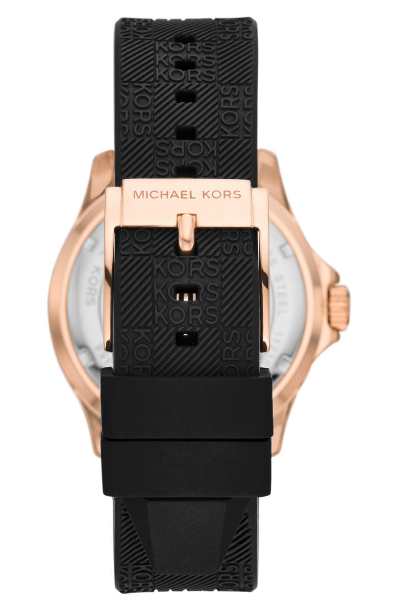 Michael Kors Everest Crystal Silicone Strap Watch, 43mm, Alternate, color, 