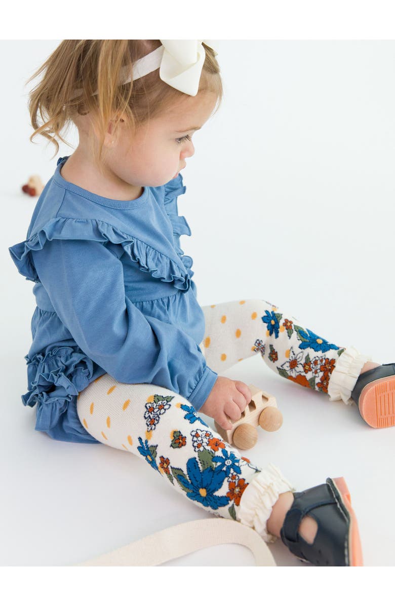 RuffleButts Baby Toddler Girls Knit Long Sleeve V-Ruffle Bubble Romper, Alternate, color, 