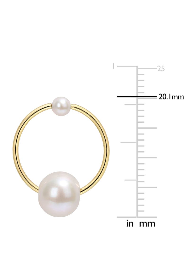 Cultured Pearl Hoop Earrings 14k Gold, Alternate, color, Freshwater Pearl