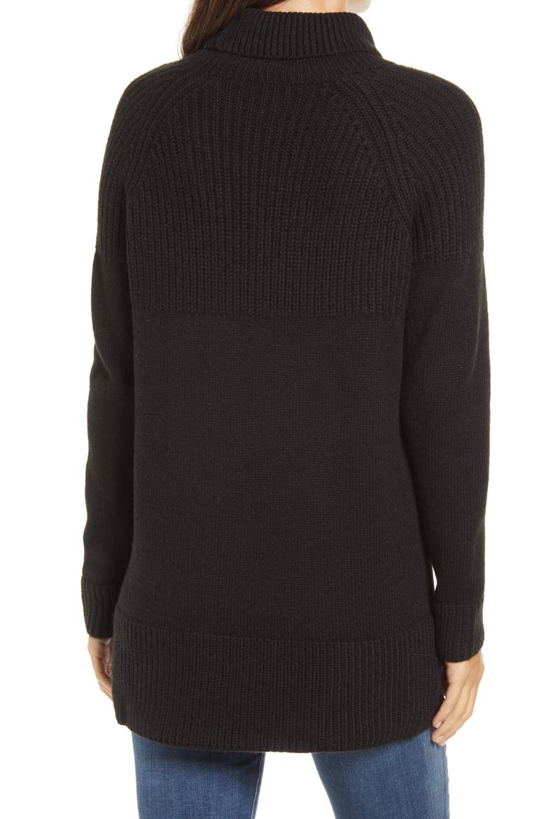 Tunic Sweater, Alternate, color, BLACK