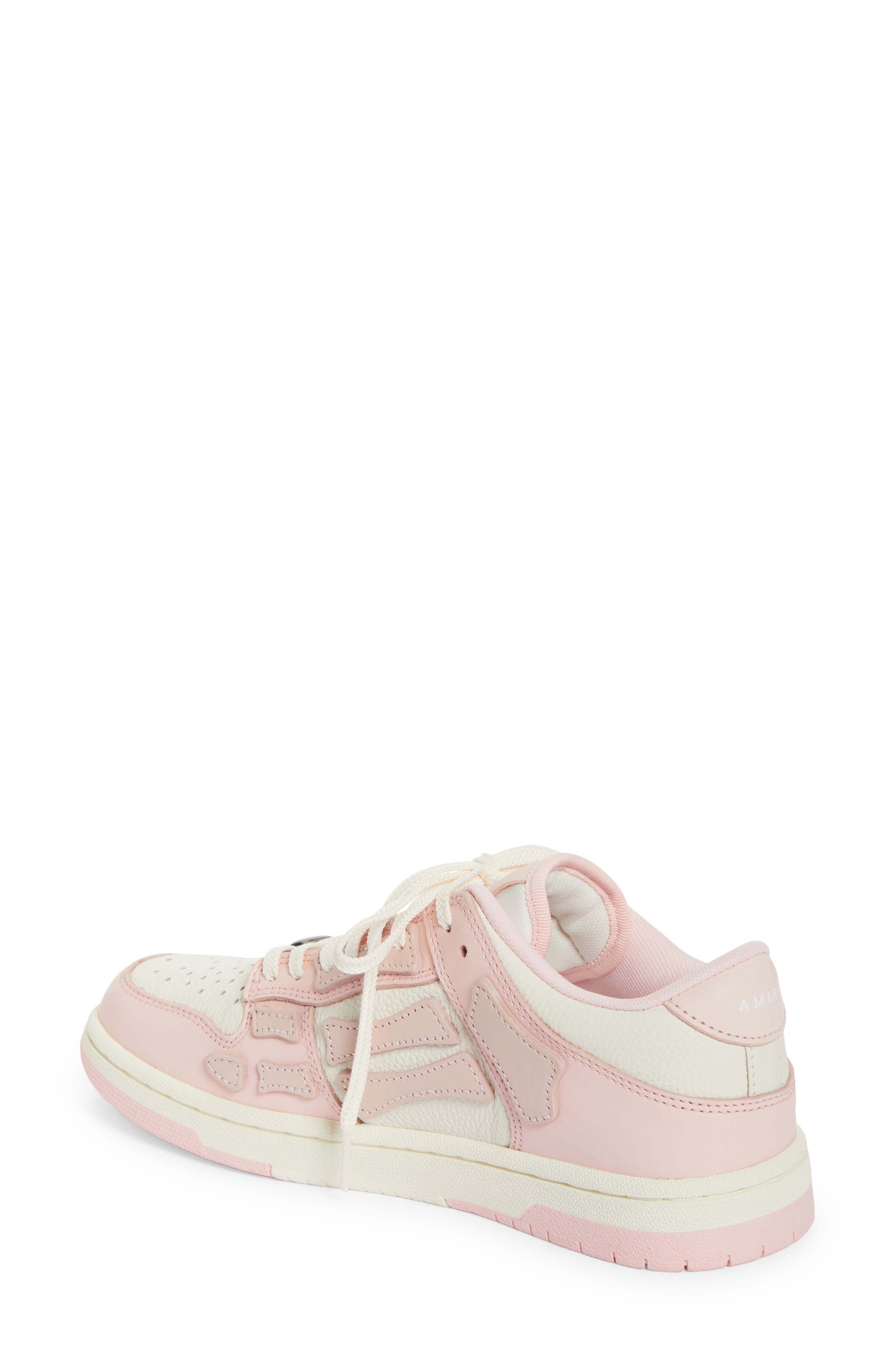 Skeleton Low Top Sneaker, Alternate, color, PINK