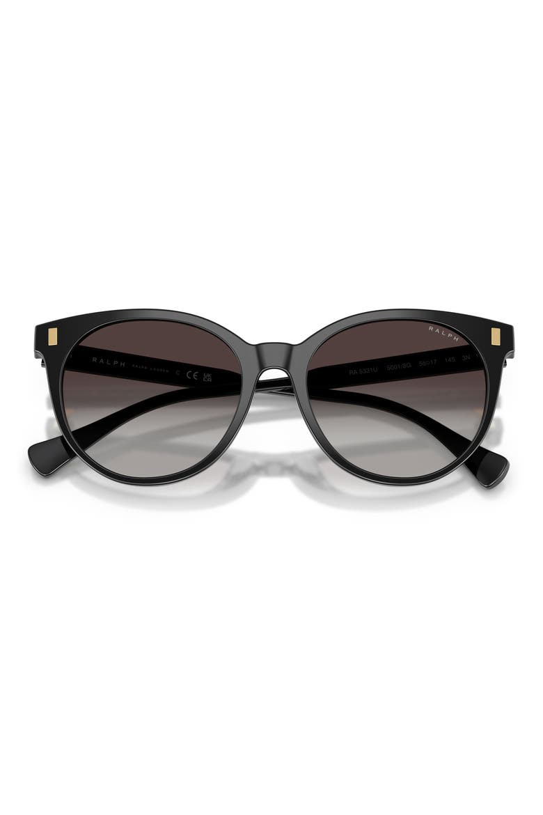 55mm Gradient Phantos Sunglasses, Alternate, color, SHINY BLACK / GREY GRADIENT