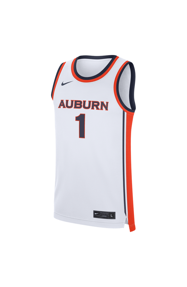 Nike Men's Nike White Auburn Tigers #1 Home War Eagle Replica Basketball Jersey, Alternate, color, White