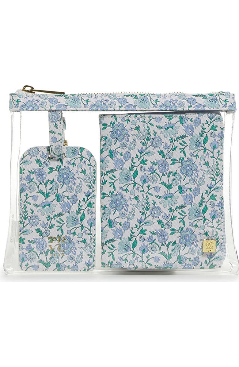 TRVL Design Hamptons Floral Travel Set, Main, color, Blue