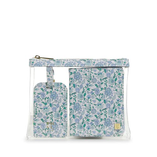 Trvl Design Hamptons Floral Travel Set In Blue