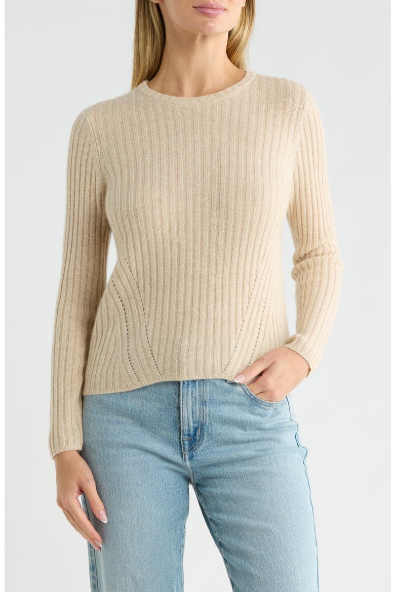 Josephine Cashmere & Linen Blend Sweater, Main, color, H OATMEAL