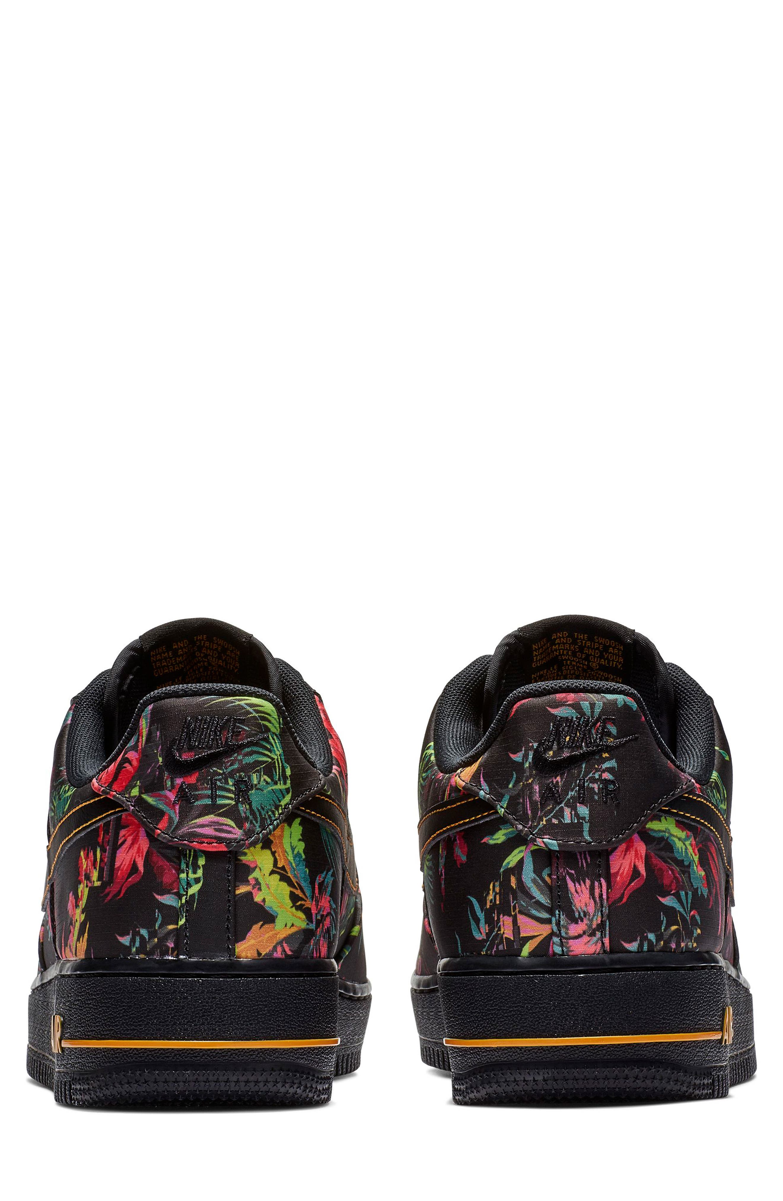 Air Force 1 Sneaker (Nordstrom Exclusive), Alternate, color, BLACK/ MULTI COLOR/ GOLD