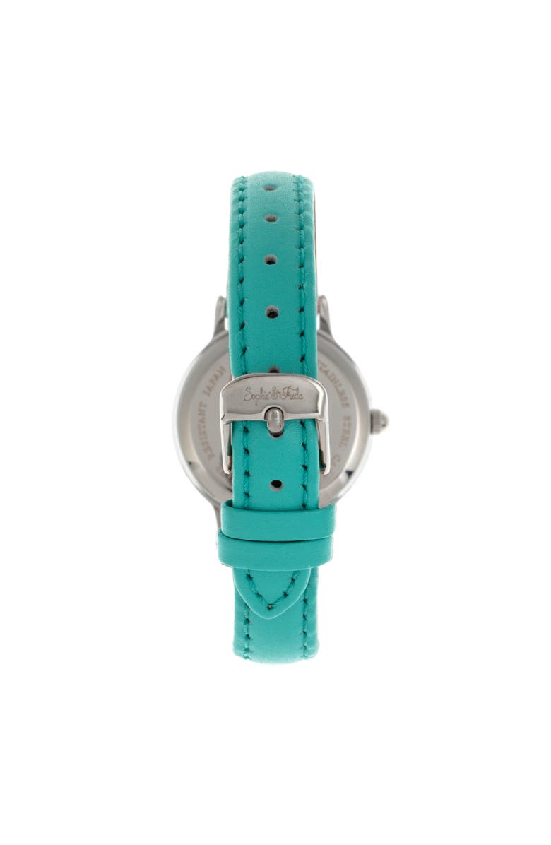Sophie and Freda Sophie & Freda Berlin Leather-Band Watch, Alternate, color, Turquoise